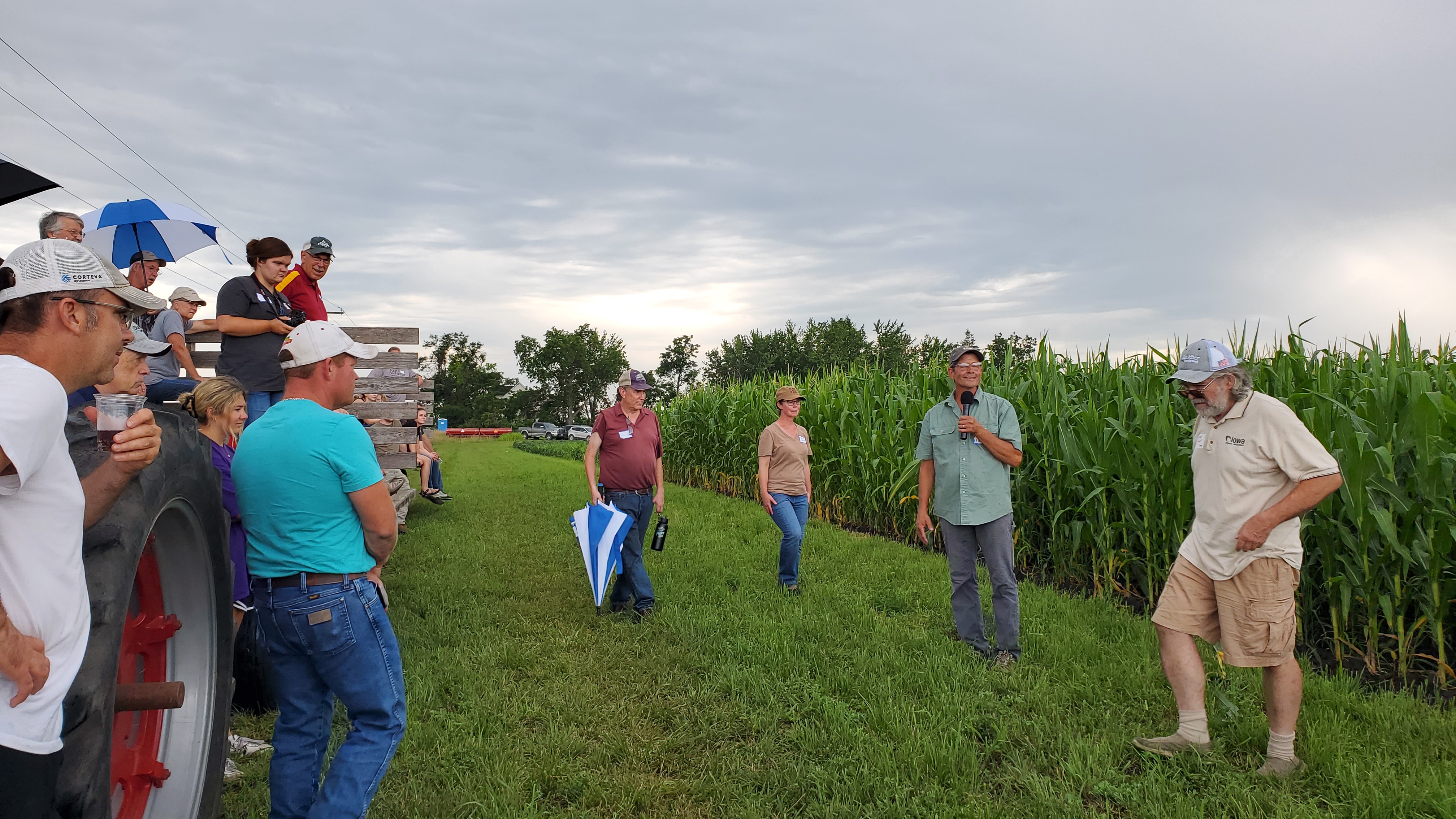 Group of farmers learning during a farm field day