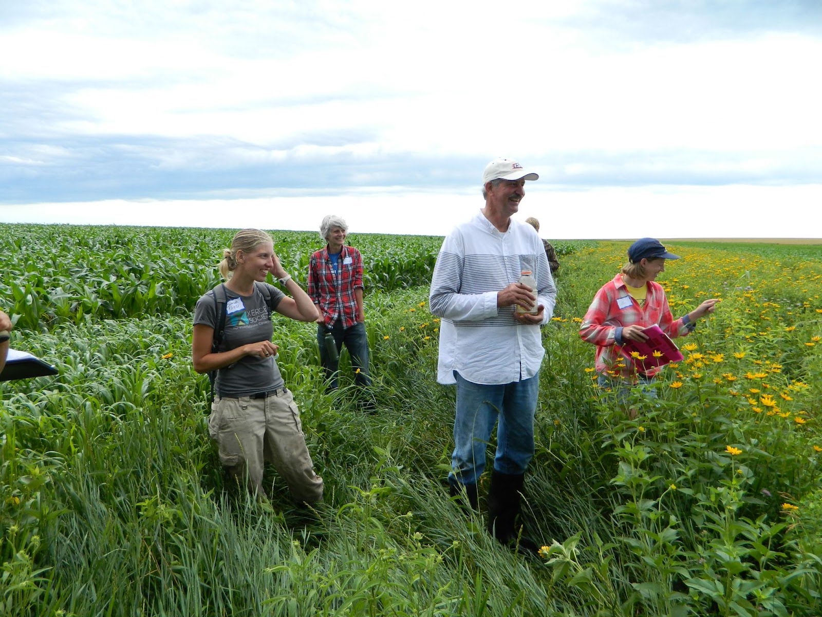 Group of people standing in a field